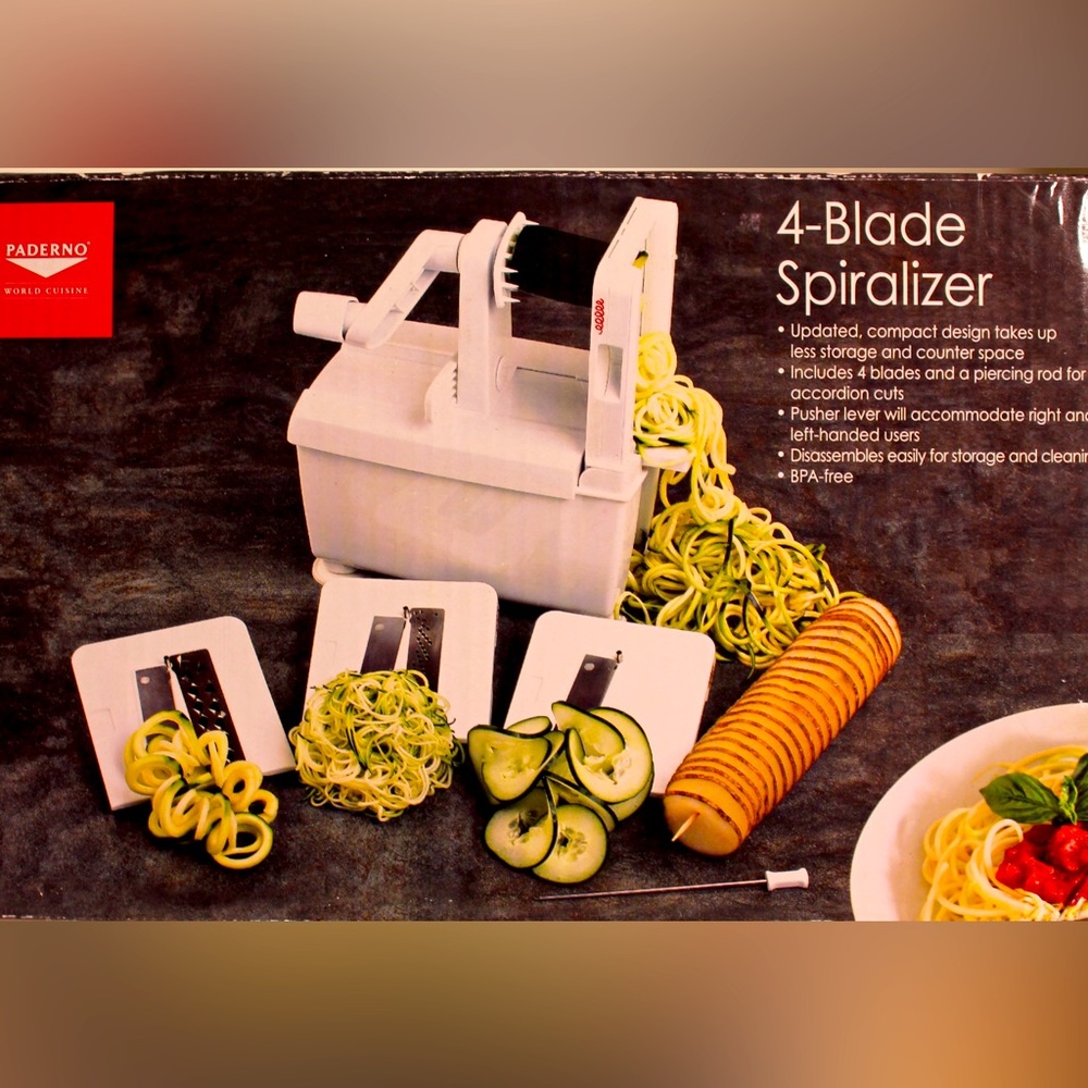 Paderno World Cuisin 4-Blade Spiralizer